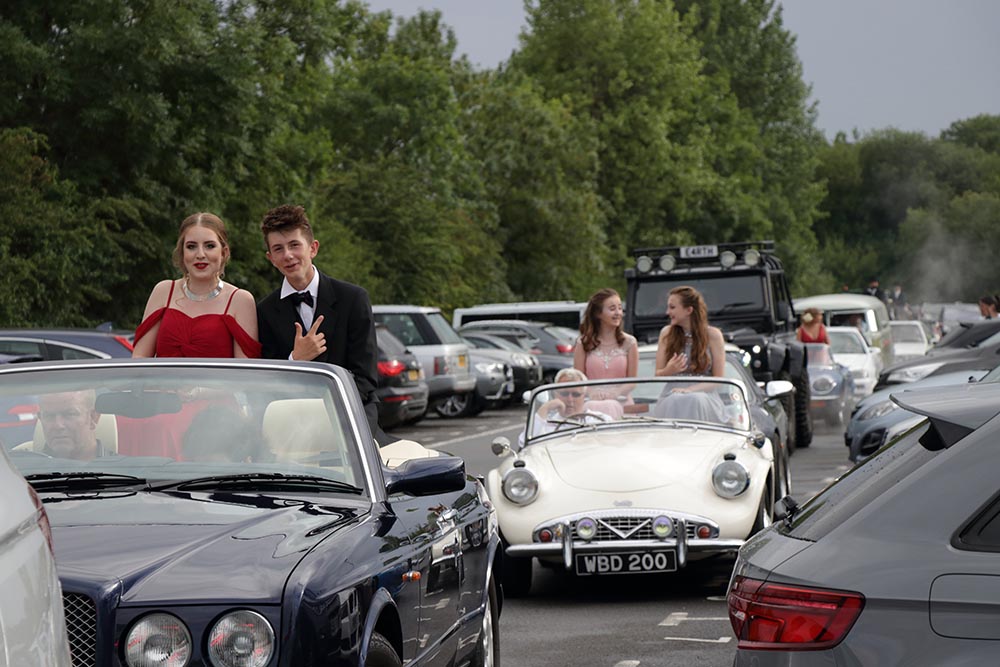 Arriving in style for St John's Year 11 Prom