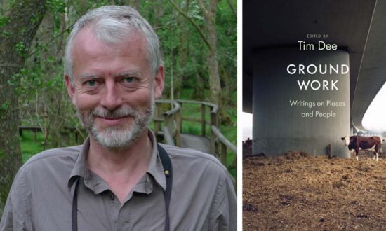 Tim Dee (© Claire Spottiswoode)...& Ground Work's cover - with cow & motorway