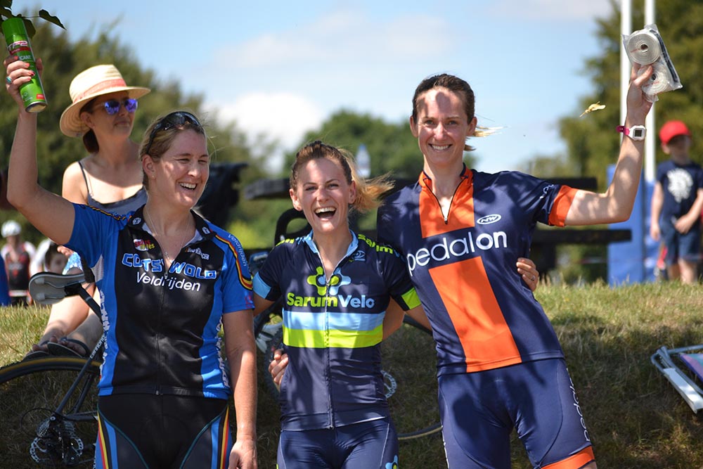 Women's podium (L-R) Jessica Conner, Lindy Larkin, Kate Robson