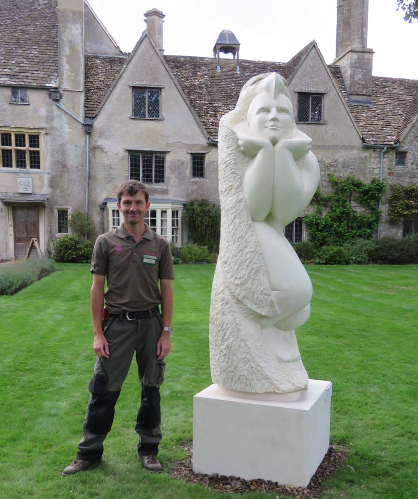 Simon Brooks with Jane Rickard's 'Bird Woman (White Eagle)'