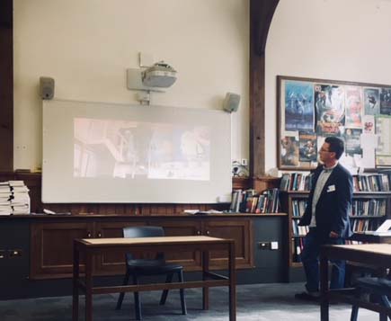 Jon Stock shows the group a publisher's video - or sizzle reel