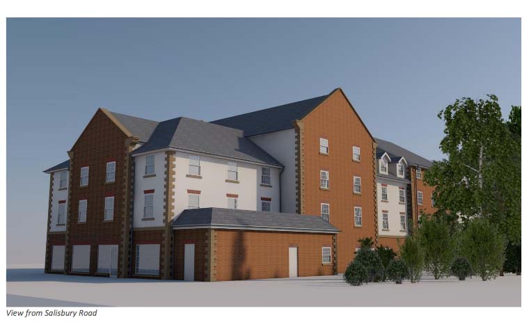 Marlborough's Premier Inn: the view from the Salisbury Road (Architect's drawing)