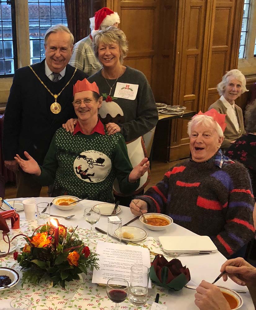 Last year's Mayor, Councillor Mervyn Hall at the 2017 Christmas lunch