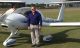 Gordon Davis shown with the plane that crashed - G-FMKA