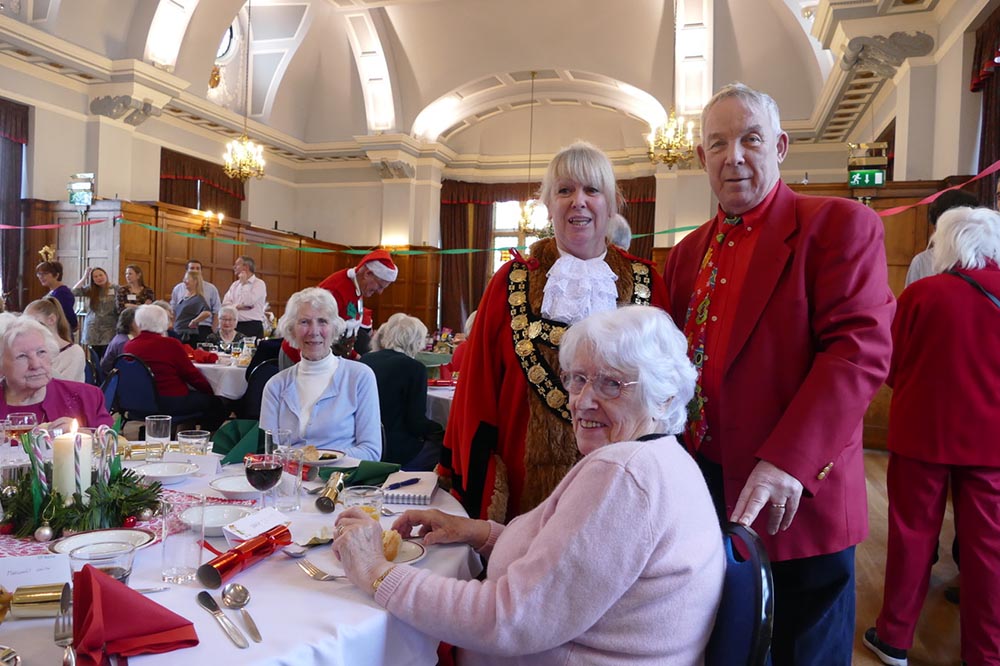 Mayor Lisa Farrell, Nigel Kerton and Sylvia