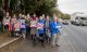 Rt Hon Claire Perry MP shows support by joining with safety campaigners at the dangerous stretch of the A346 at Ogbourne St George