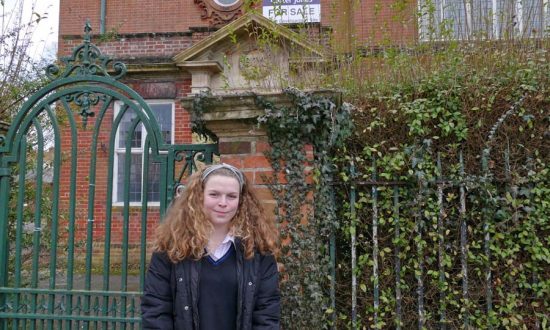 Ruby Pike outside St.Peter’s School building