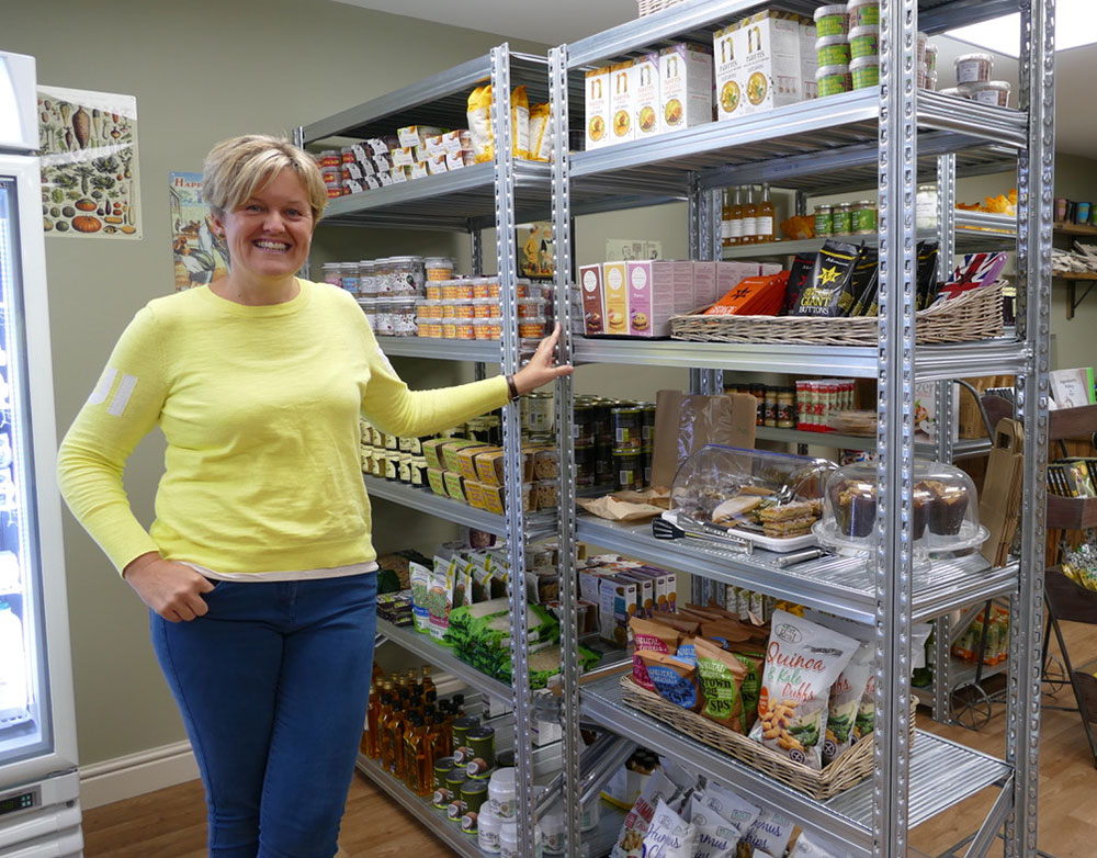 Vicky Marshall inside The Good Food Garage