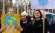 Edie Bound, Maddy Bishop and Holly McKay at the #Youthstrike4climate march in Westminster last Friday March 15