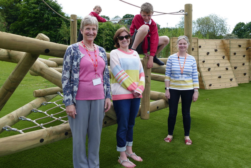 Anne Schwodler Headteacher with Alice Macdonald Chair of Friends of the School and Kate Hughes Parent Governor