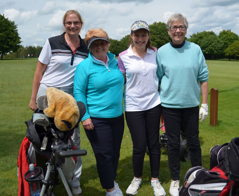 (l-r) Rachel Drysdale, Rachel Moran, Jennifer Almond and Katherine Yelland at Junior Captain's Day, Marlborough Golf Club