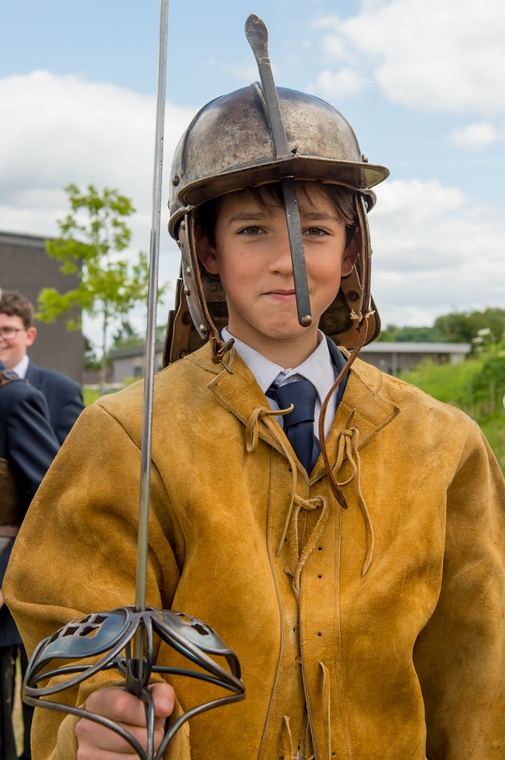 Will Bishop dressed and ready for battle