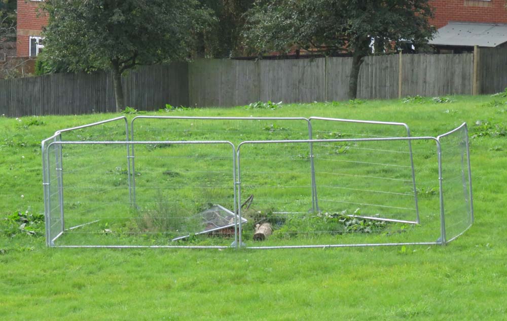 The site of one of the exploratory pits on the former amenity land