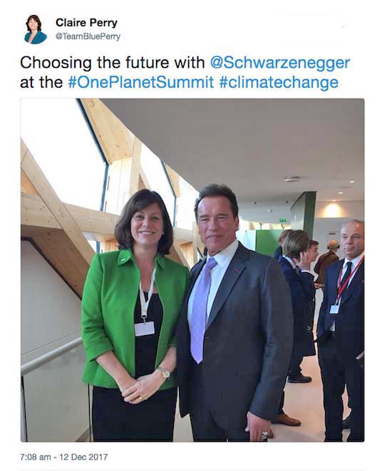 With her new climate change friend... (Photo from Twitter)