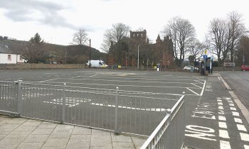 Near-deserted car park