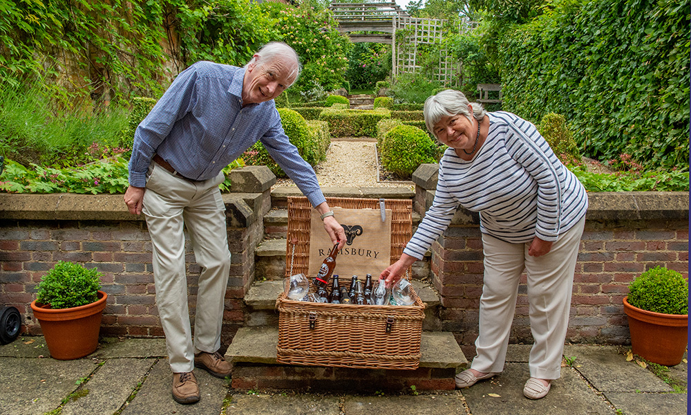 David and Alison Hammond surveying their win in the prize draw merchants house open gardens 2020