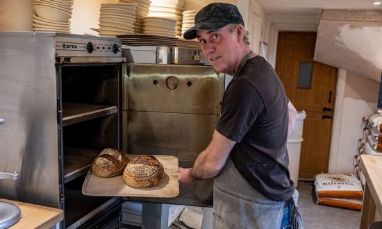 Dylan Chambers, of Baking Chambers, at work in the Bake Shed