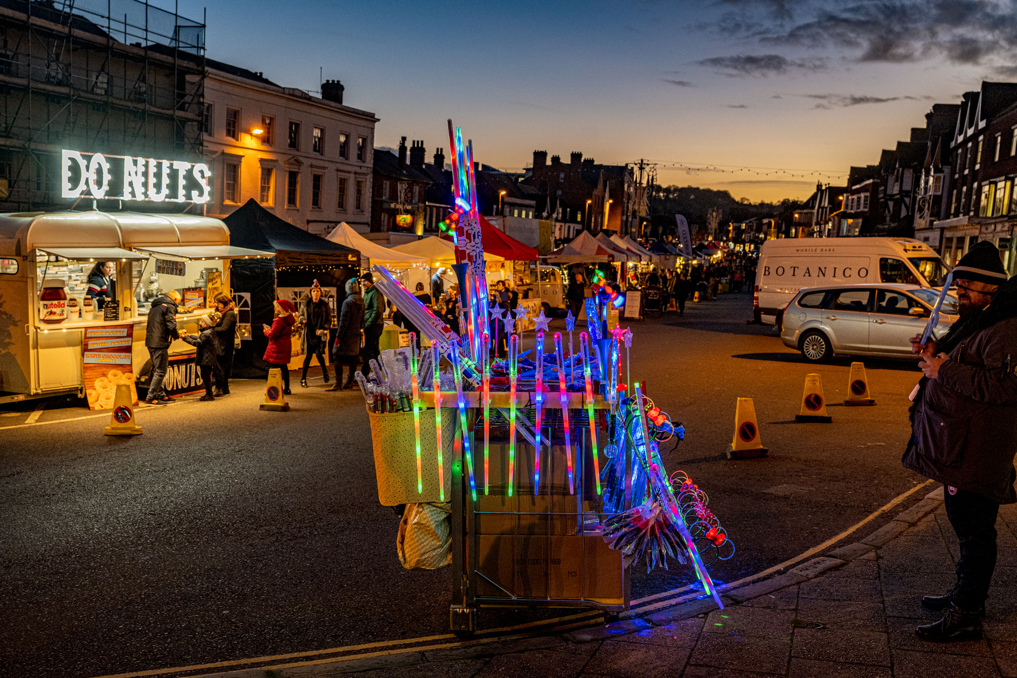 Christmas arrives in Marlborough lights adorn the High Street