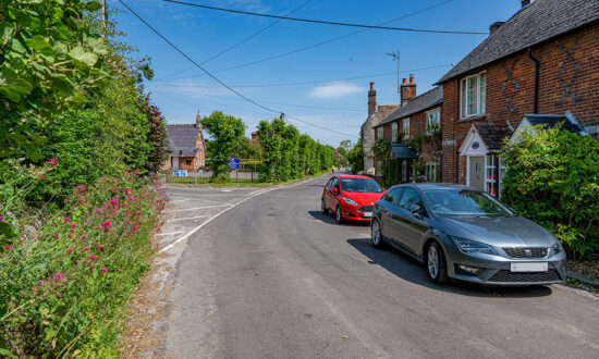 'Downtown Lockeridge': plenty of hazards (cars, school, horses, driveways, pub) and a 20mph limit